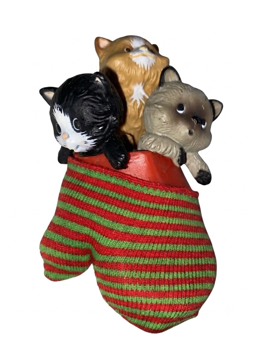 Hallmark Three Kittens In A Mitten 1984 Classic Cats Christmas Tree Ornament